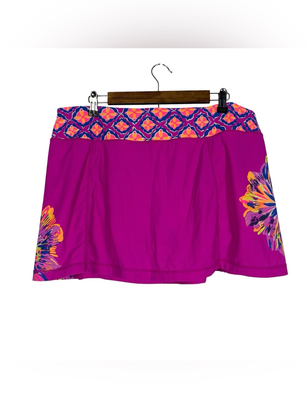 Lilly Pulitzer Luxletic Skort Pink Floral Style# 26746 Women's XL